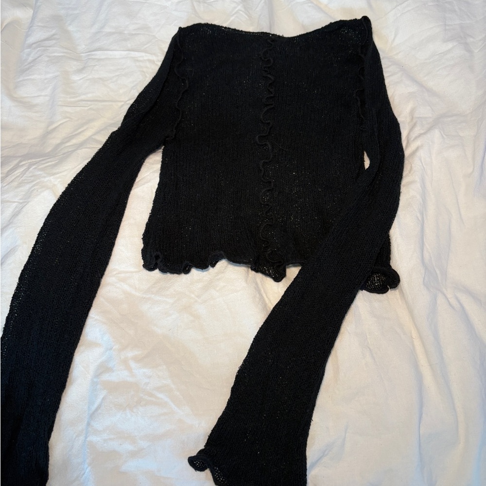 BDG Black Off-the-Shoulder Sweater